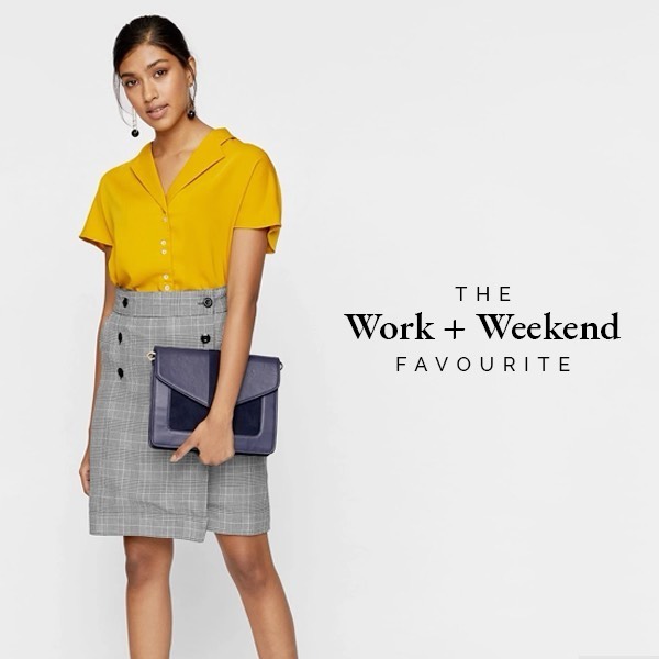 The Label Life - #TheLabelEssential: With its power to be polished for work, yet still be absolutely easy-to-wear owing to it being 100% cotton, this houndstooth skirt is our top favourite currently....