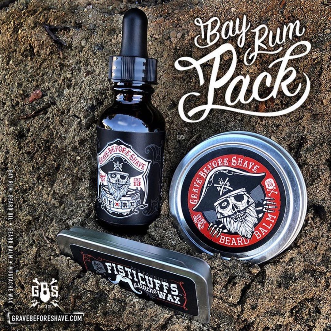 wayne bailey - ☠️BAY RUM PACK - BEARD OIL, BALM and MUSTACHE WAX- Condition, moisturize and strengthen facial hair while promoting healthy growth! 
- Bay rum scent with soothing coconut after notes👌🏻...
