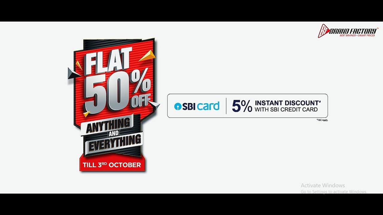 Grand sale at Brand Factory | Buy ANYTHING and EVERYTHING at FLAT 50% OFF | HURRY