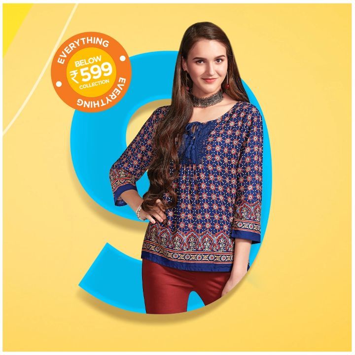 fbb - We have an exciting range of products for all you style divas with the #EverythingBelow599 collection now available at your nearest fbb or Big Bazaar stores.
Also, shop online at fbbonline.in.
<...