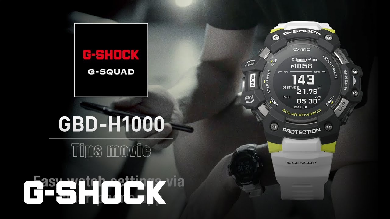 GBD-H1000 Tips movie - Easy watch settings via smartphone app: CASIO G-SHOCK