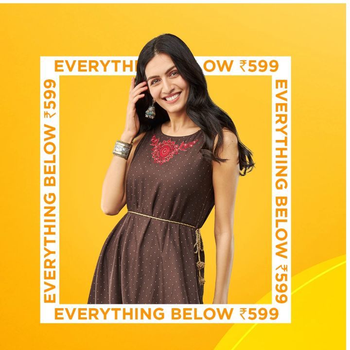 fbb - We have an exciting range of products for all you style divas with the #EverythingBelow599 collection now available at your nearest fbb or Big Bazaar stores.
Also, shop online at fbbonline.in.
<...