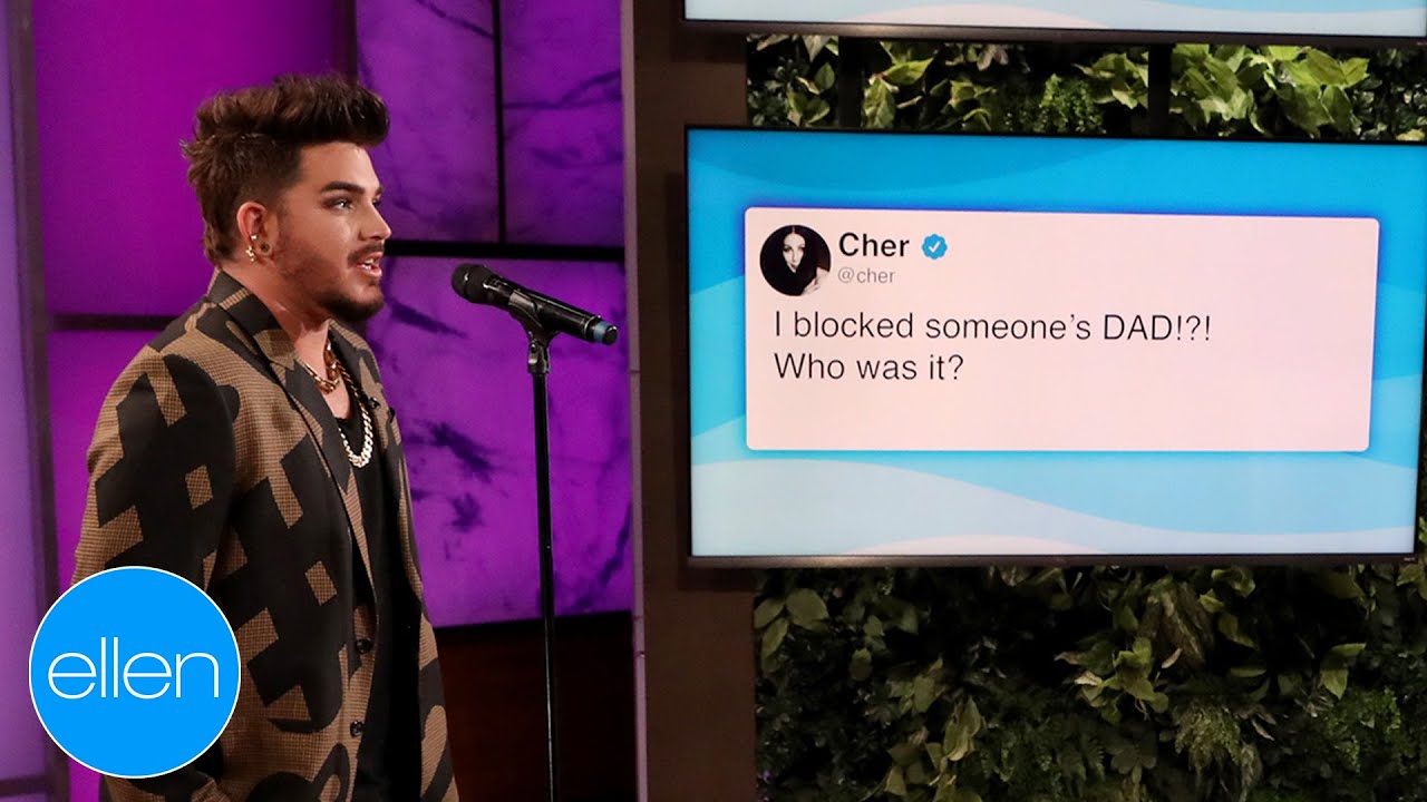 Adam Lambert Sings Cher & Justin Bieber Tweets