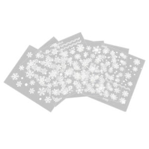  2X(Fashion 6 Blatt Schneeflocke 3D Nail Art Sticker Aufkleber Tip Diy Dekor W9Z