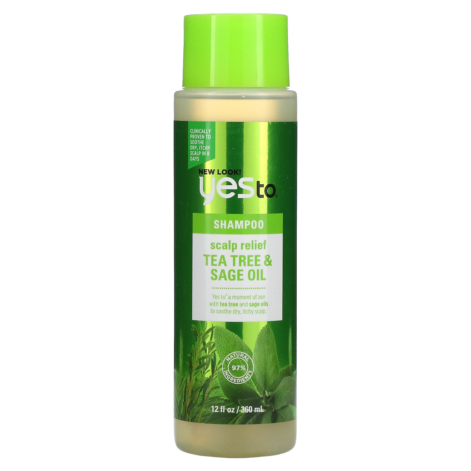 Yes to, Scalp Relief Shampoo, Tea Tree &amp; Sage Oil, 12 fl oz (360 ml)